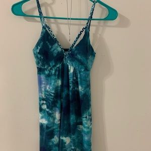 tie dye mini/ midi dress